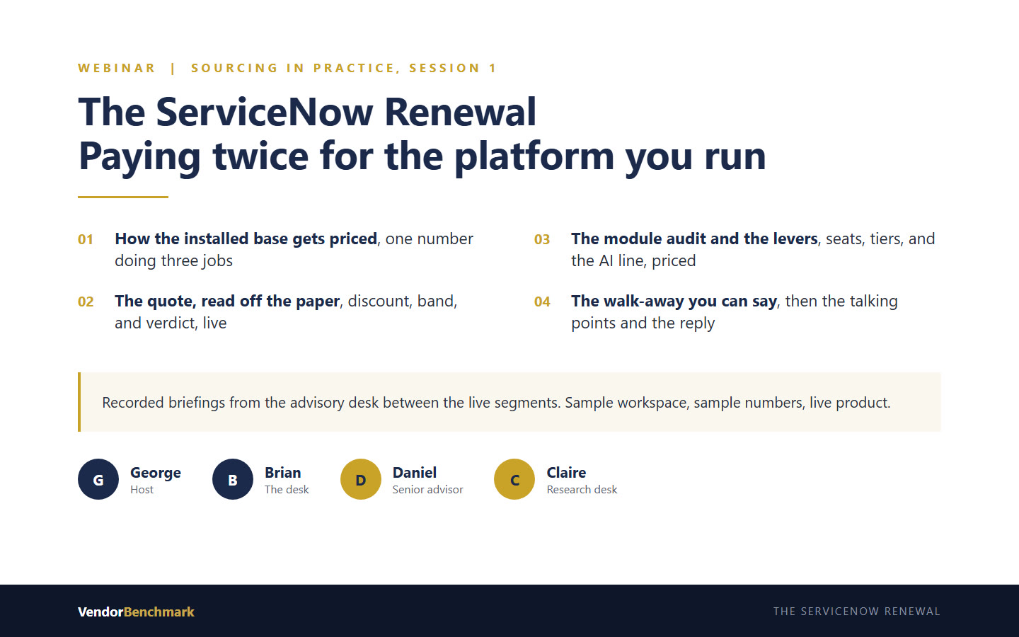 The ServiceNow Renewal webinar