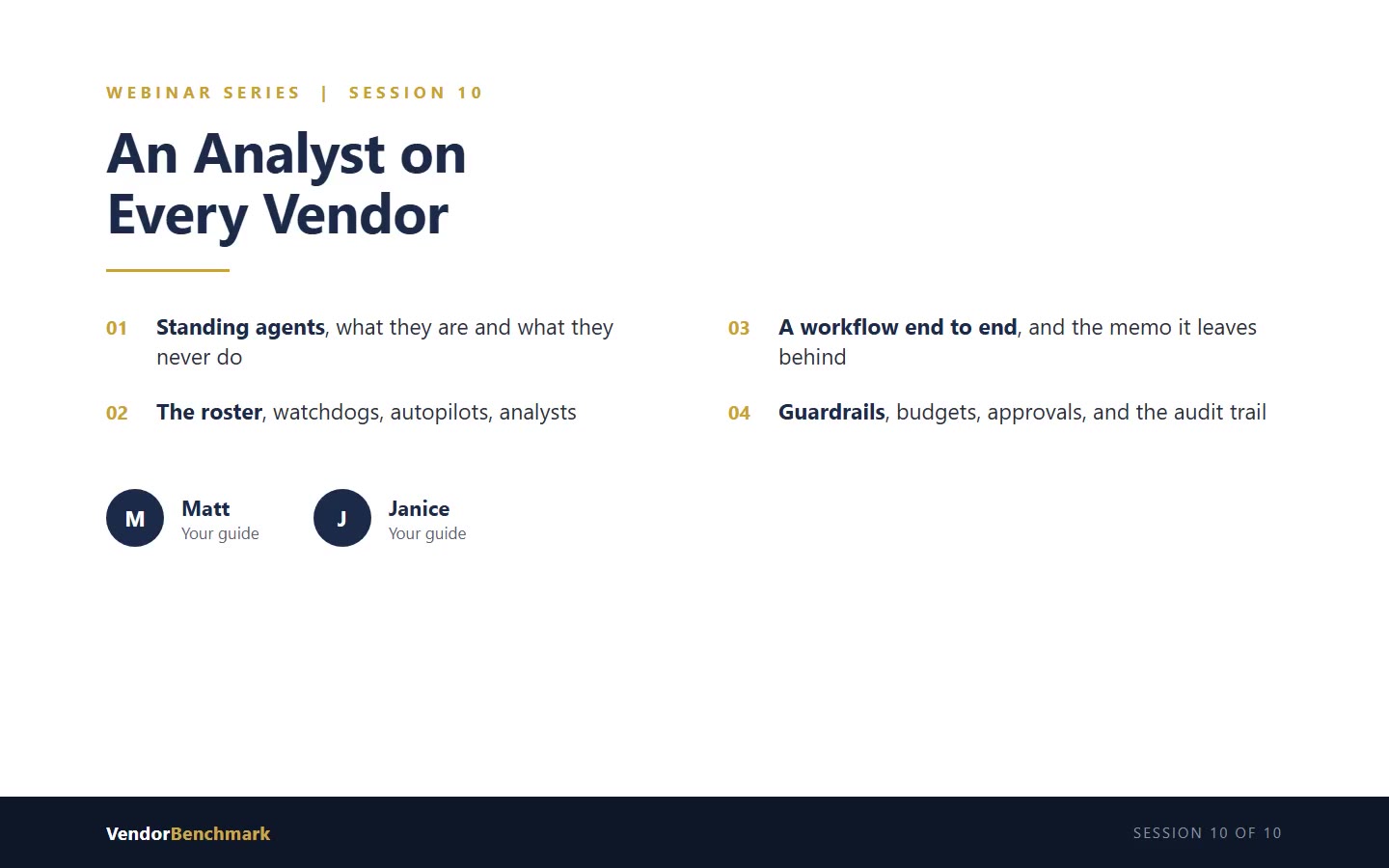 An Analyst on Every Vendor webinar