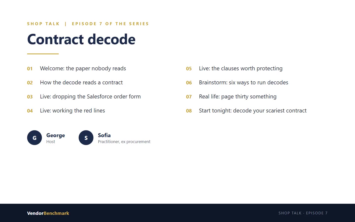 Contract decode Shop Talk episode